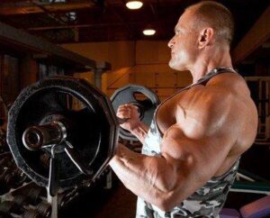 barbell curls to muscle failure